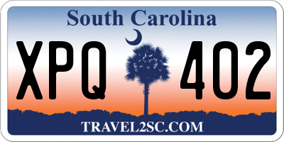 SC license plate XPQ402