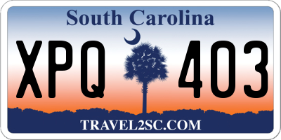 SC license plate XPQ403