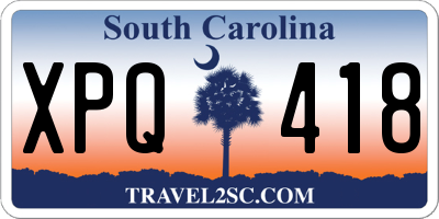 SC license plate XPQ418