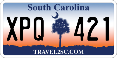 SC license plate XPQ421