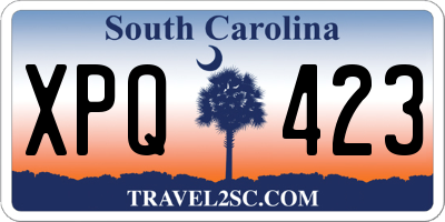 SC license plate XPQ423