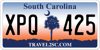SC license plate XPQ425