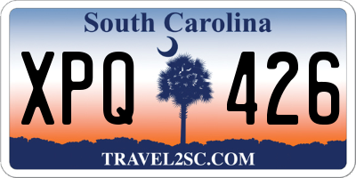 SC license plate XPQ426