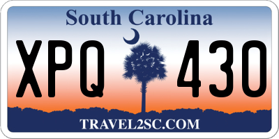 SC license plate XPQ430