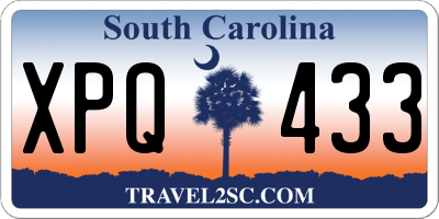 SC license plate XPQ433