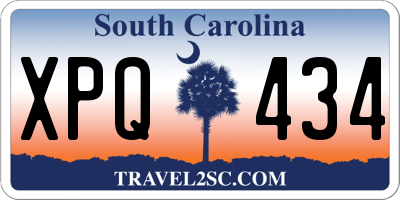 SC license plate XPQ434