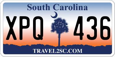 SC license plate XPQ436