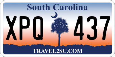 SC license plate XPQ437