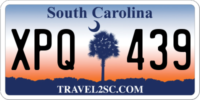 SC license plate XPQ439