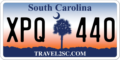 SC license plate XPQ440