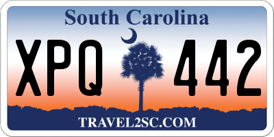 SC license plate XPQ442