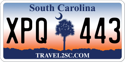 SC license plate XPQ443