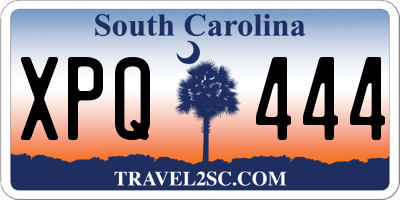 SC license plate XPQ444