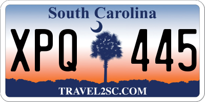 SC license plate XPQ445