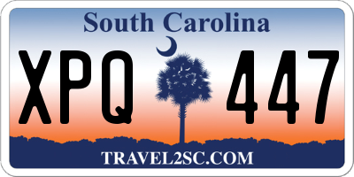 SC license plate XPQ447