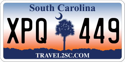 SC license plate XPQ449