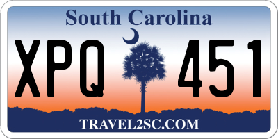 SC license plate XPQ451