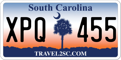 SC license plate XPQ455