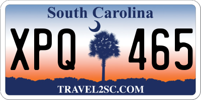 SC license plate XPQ465