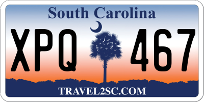 SC license plate XPQ467