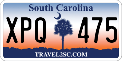SC license plate XPQ475