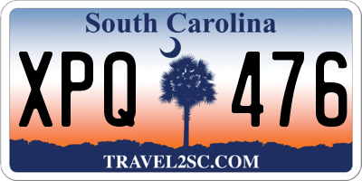 SC license plate XPQ476