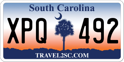 SC license plate XPQ492