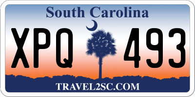 SC license plate XPQ493