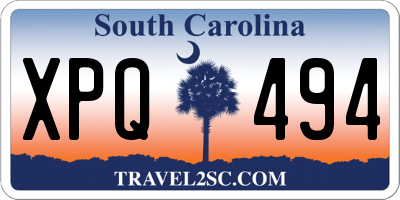 SC license plate XPQ494