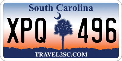 SC license plate XPQ496