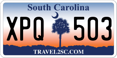 SC license plate XPQ503