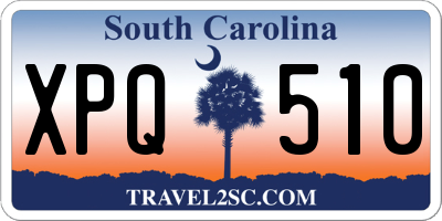 SC license plate XPQ510