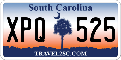 SC license plate XPQ525