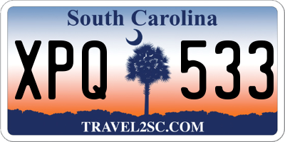 SC license plate XPQ533