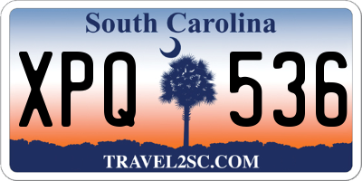 SC license plate XPQ536