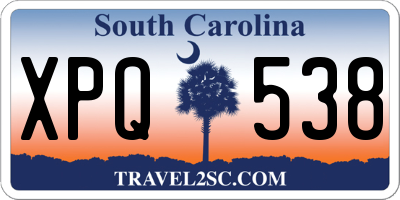 SC license plate XPQ538