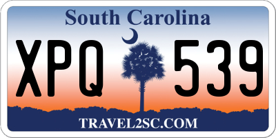 SC license plate XPQ539
