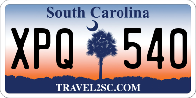 SC license plate XPQ540