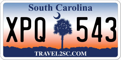SC license plate XPQ543