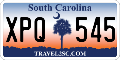 SC license plate XPQ545
