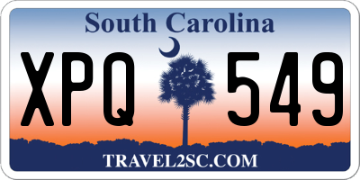 SC license plate XPQ549