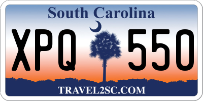SC license plate XPQ550