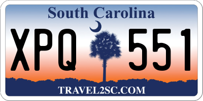 SC license plate XPQ551