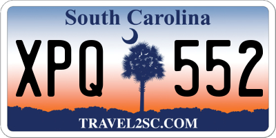 SC license plate XPQ552