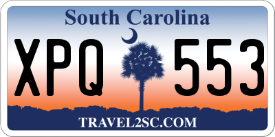 SC license plate XPQ553