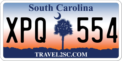 SC license plate XPQ554