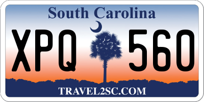 SC license plate XPQ560