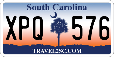 SC license plate XPQ576