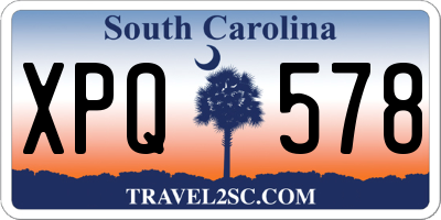 SC license plate XPQ578
