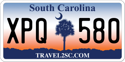 SC license plate XPQ580